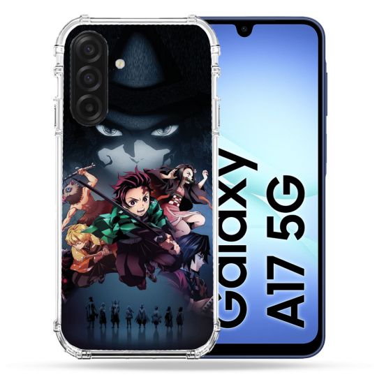 Coque Renforcée Pour Samsung Galaxy A17 5G Manga Demon Slayer Noir