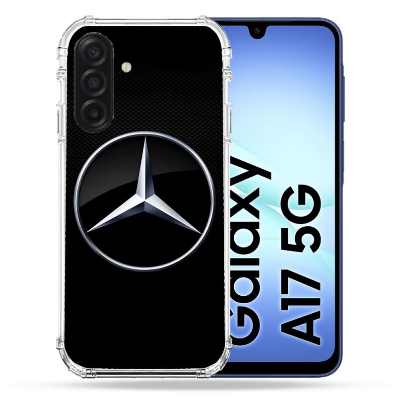 Coque Renforcée Pour Samsung Galaxy A17 5G Mercedes Carbone
