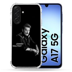 Coque Renforcée Pour Samsung Galaxy A17 5G Musique Johnny Hallyday Noir