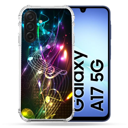Coque Renforcée Pour Samsung Galaxy A17 5G Musique Partition Multicolore