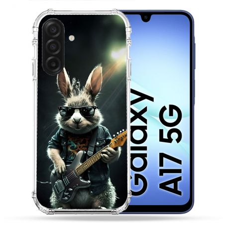 Coque Renforcée Pour Samsung Galaxy A17 5G Musique Rock Lapin
