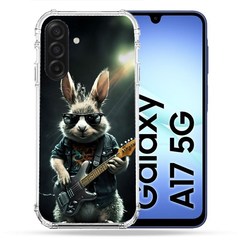 Coque Renforcée Pour Samsung Galaxy A17 5G Musique Rock Lapin