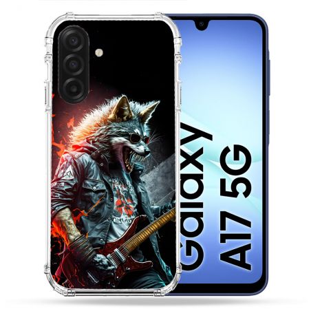 Coque Renforcée Pour Samsung Galaxy A17 5G Musique Rock Loup