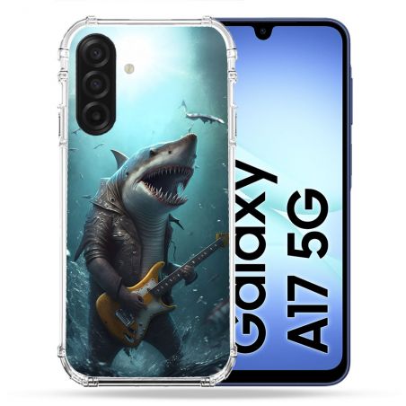 Coque Renforcée Pour Samsung Galaxy A17 5G Musique Rock Requin