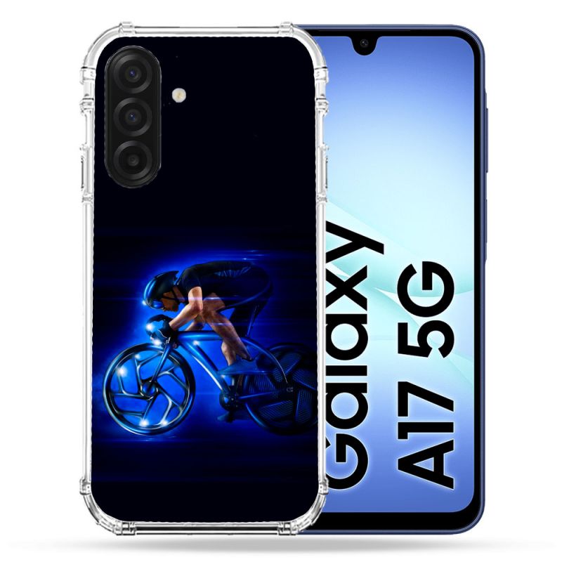 Coque Renforcée Pour Samsung Galaxy A17 5G Sport Cyclisme Bleu