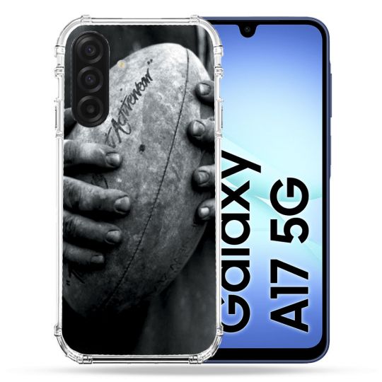 Coque Renforcée Pour Samsung Galaxy A17 5G Sport Rugby Ballon Vintage