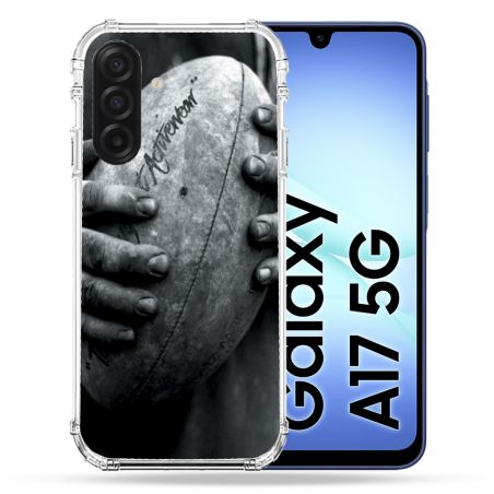 Coque Renforcée Pour Samsung Galaxy A17 5G Sport Rugby Ballon Vintage