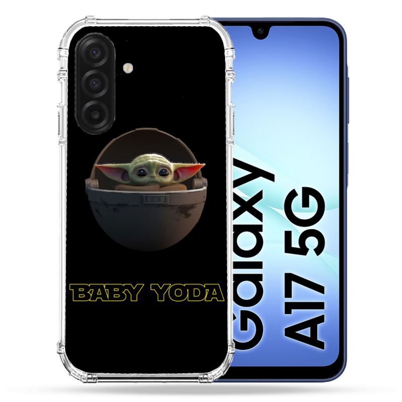 Coque Renforcée Pour Samsung Galaxy A17 5G Star Wars - Yoda bebe noir