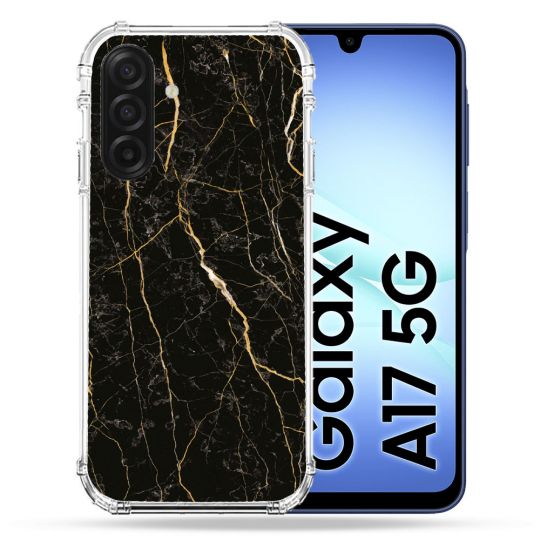 Coque Renforcée Pour Samsung Galaxy A17 5G Texture Marbre Noir