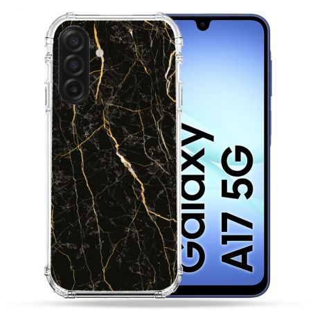 Coque Renforcée Pour Samsung Galaxy A17 5G Texture Marbre Noir