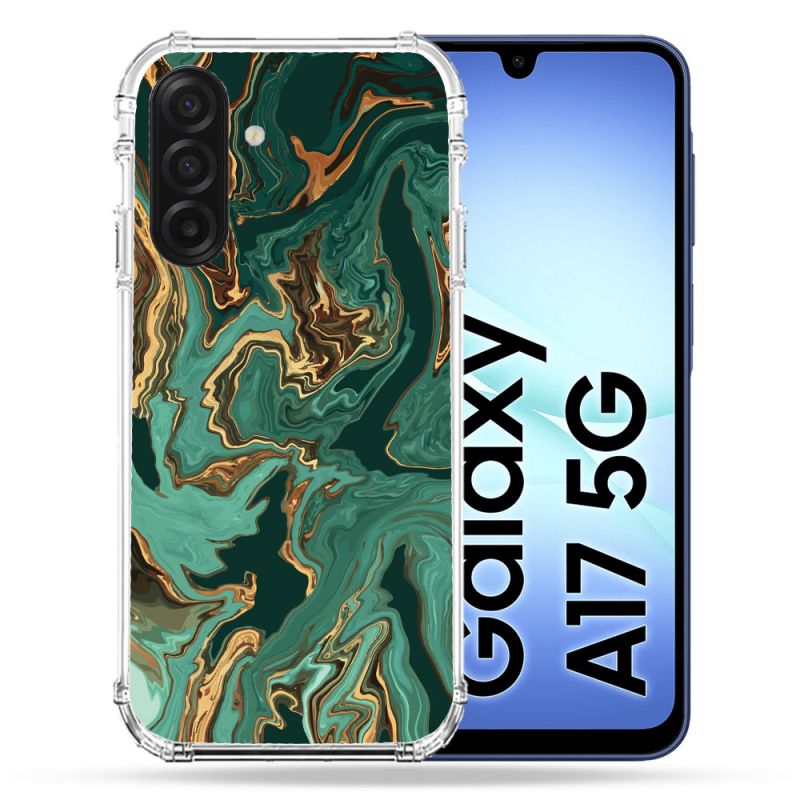 Coque Renforcée Pour Samsung Galaxy A17 5G Texture Marbre Vert