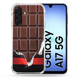 Coque Renforcée Pour Samsung Galaxy A17 5G Texture Trompe Oeil Chocolat
