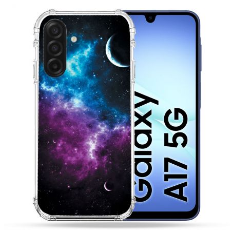 Coque Renforcée Pour Samsung Galaxy A17 5G Univers Bleu Violet