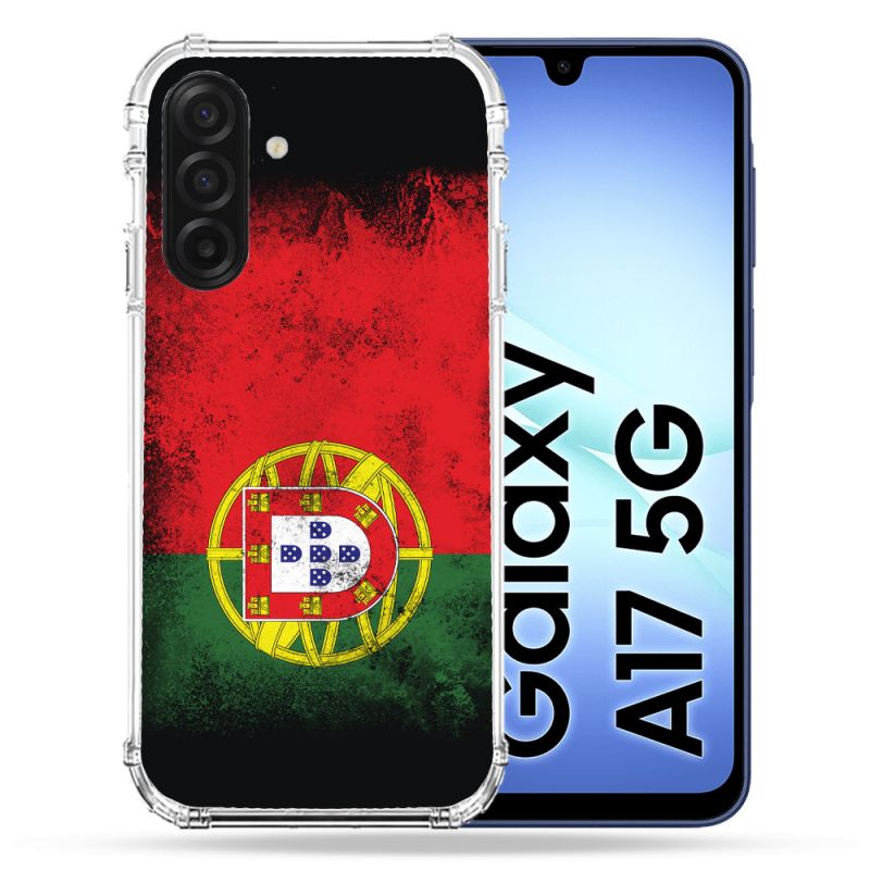 Coque Renforcée Pour Samsung Galaxy A17 5G Voyage Portugal Drapeau