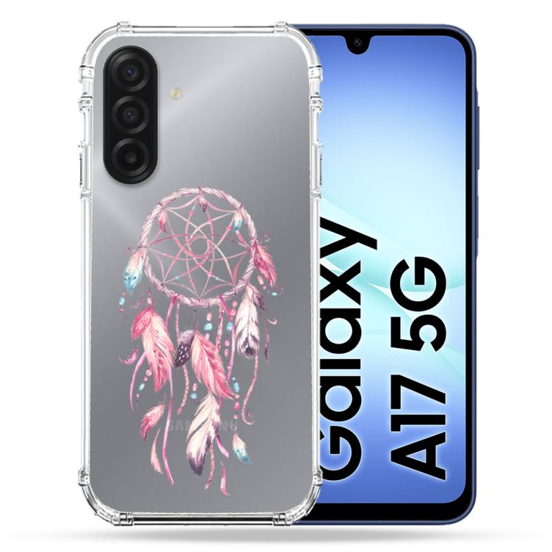 Coque Renforcée Transparente Pour Samsung Galaxy A17 5G Attrape Reve Rose