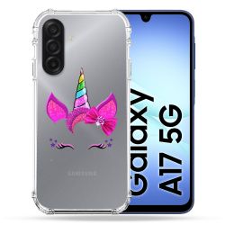 Coque Renforcée Transparente Pour Samsung Galaxy A17 5G Licorne Paillette