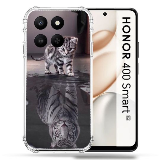 Coque Renforcée Pour Honor 400 Smart 5G Animal Chat Reflet
