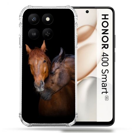 Coque Renforcée Pour Honor 400 Smart 5G Animal Cheval Marron