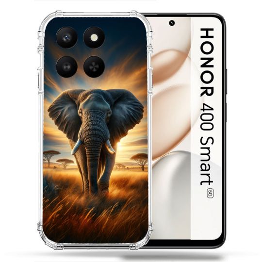 Coque Renforcée Pour Honor 400 Smart 5G Animal Elephant Savane