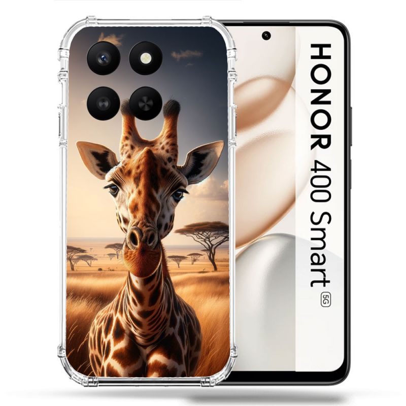 Coque Renforcée Pour Honor 400 Smart 5G Animal Girafe Savane