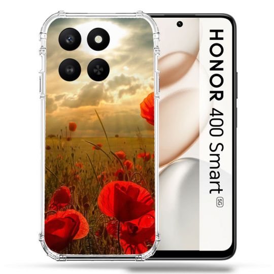 Coque Renforcée Pour Honor 400 Smart 5G Fleur Coquelicot