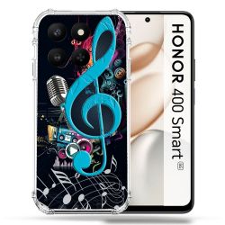 Coque Renforcée Pour Honor 400 Smart 5G Musique Cle Sol Bleu