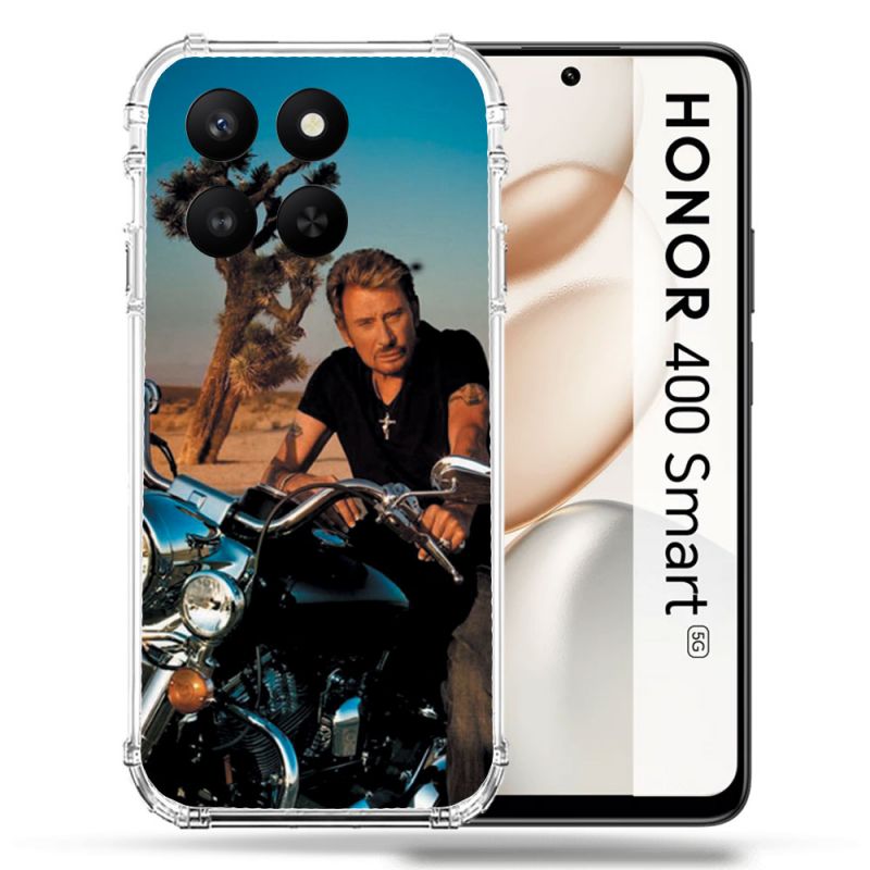 Coque Renforcée Pour Honor 400 Smart 5G Musique Johnny Hallyday Moto