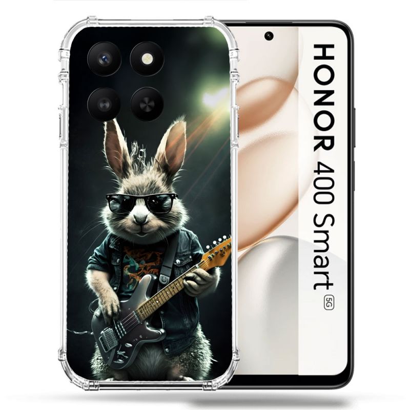 Coque Renforcée Pour Honor 400 Smart 5G Musique Rock Lapin