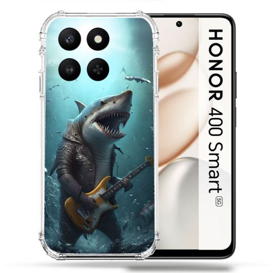 Coque Renforcée Pour Honor 400 Smart 5G Musique Rock Requin