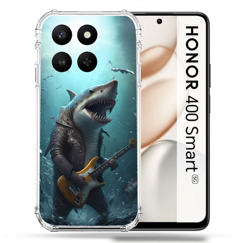 Coque Renforcée Pour Honor 400 Smart 5G Musique Rock Requin