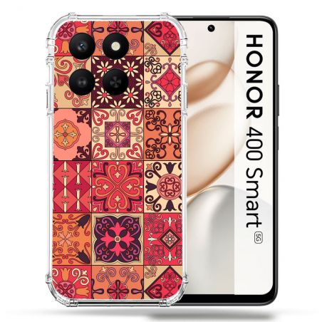 Coque Renforcée Pour Honor 400 Smart 5G Texture Carreau Ciment Rouge