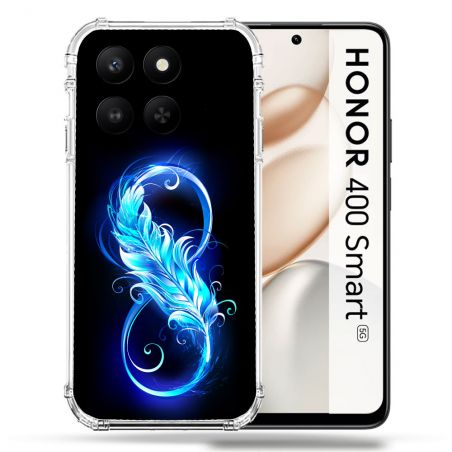 Coque Renforcée Pour Honor 400 Smart 5G Texture Plume Infini Bleu