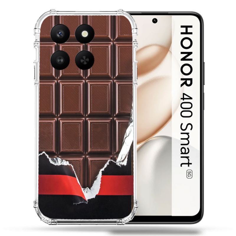 Coque Renforcée Pour Honor 400 Smart 5G Texture Trompe Oeil Chocolat