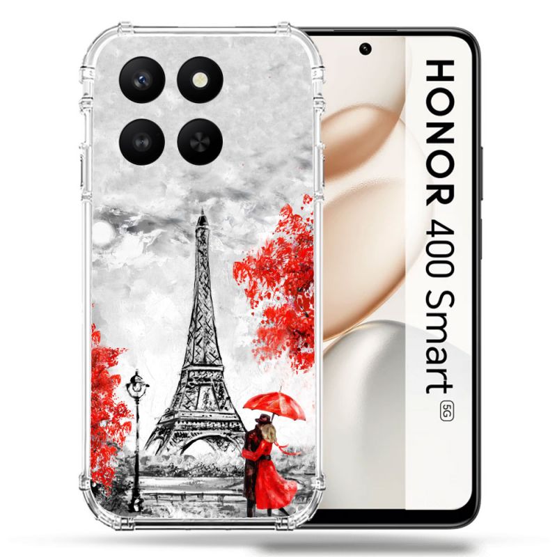 Coque Renforcée Pour Honor 400 Smart 5G Voyage France Paris Rouge