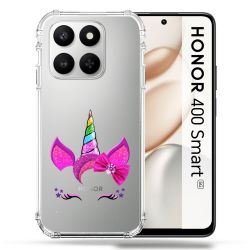 Coque Renforcée Transparente Pour Honor 400 Smart 5G Licorne Paillette