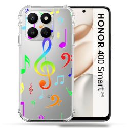 Coque Renforcée Transparente Pour Honor 400 Smart 5G Note Musique Colore