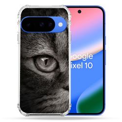 Coque Renforcée Pour Google Pixel 10 Animal Chat Gris