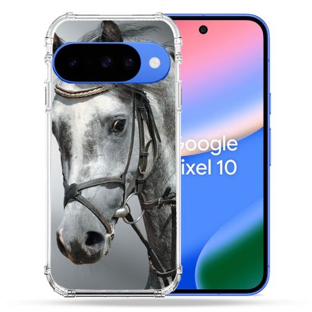 Coque Renforcée Pour Google Pixel 10 Animal Cheval Blanc