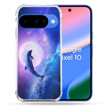 Coque Renforcée Pour Google Pixel 10 Animal Dauphin Vague