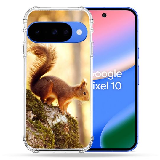 Coque Renforcée Pour Google Pixel 10 Animal Ecureuil Bois