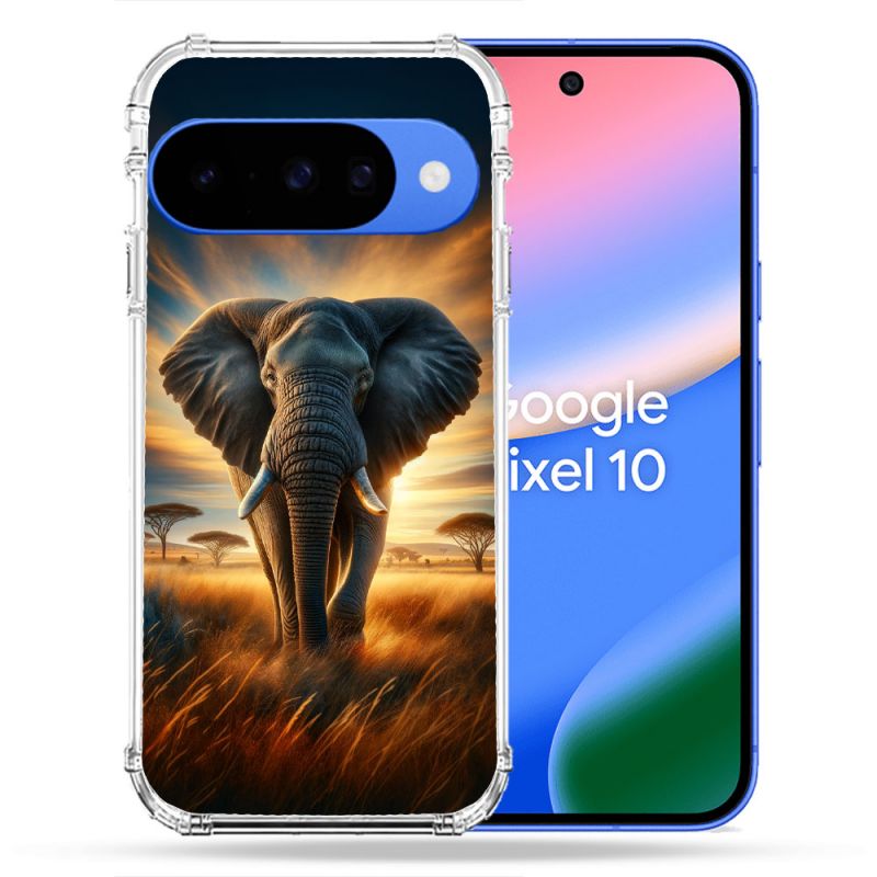 Coque Renforcée Pour Google Pixel 10 Animal Elephant Savane