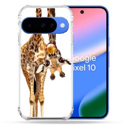 Coque Renforcée Pour Google Pixel 10 Animal Girafe Blanche