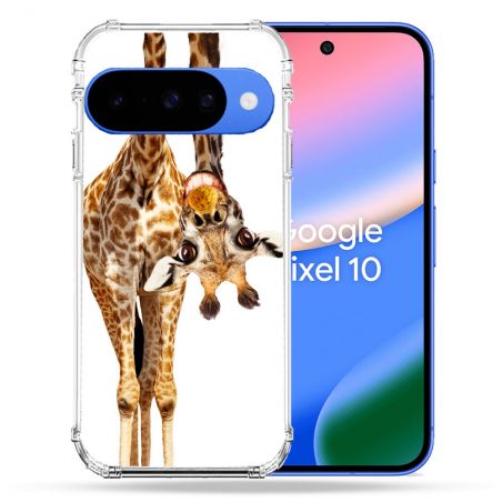 Coque Renforcée Pour Google Pixel 10 Animal Girafe Blanche