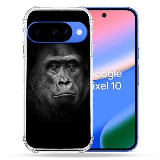 Coque Renforcée Pour Google Pixel 10 Animal Gorille Noir
