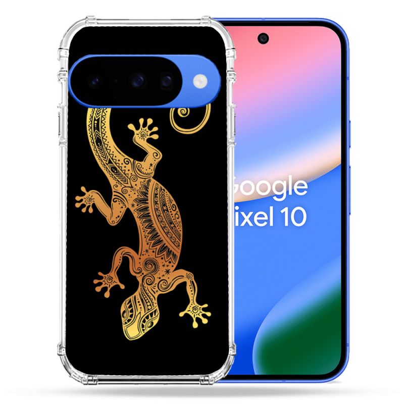 Coque Renforcée Pour Google Pixel 10 Animal Lezard Noir