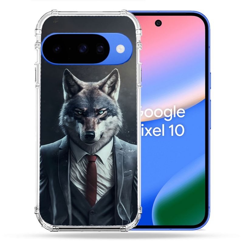 Coque Renforcée Pour Google Pixel 10 Animal Loup Business