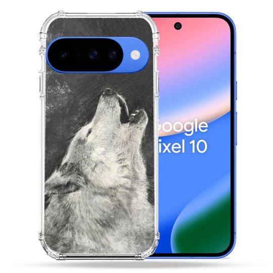 Coque Renforcée Pour Google Pixel 10 Animal Loup Hurlement