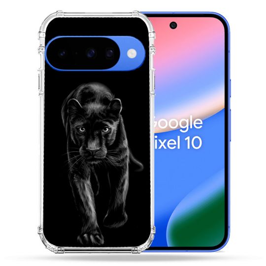Coque Renforcée Pour Google Pixel 10 Animal Panthère Noire