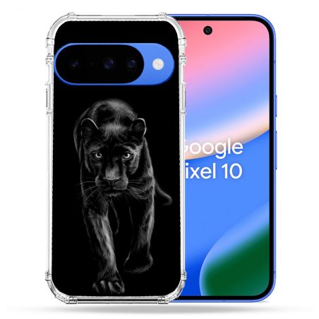 Coque Renforcée Pour Google Pixel 10 Animal Panthère Noire