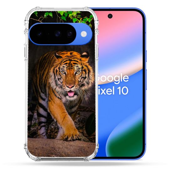 Coque Renforcée Pour Google Pixel 10 Animal Tigre Jungle